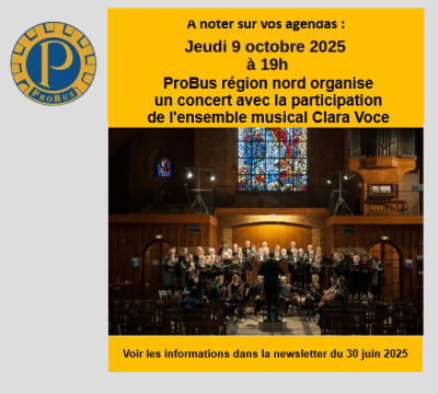 Concert musical avec l'ensemble vocal Clara Voce